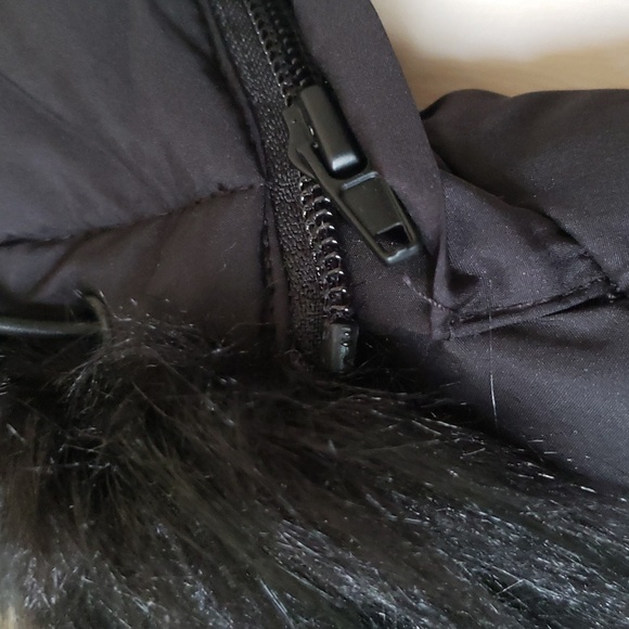 NWT BINACL Winter Parka Puffer Faux Fur Hooded Coat Jacket Warm Black Small - Picture 12 of 16